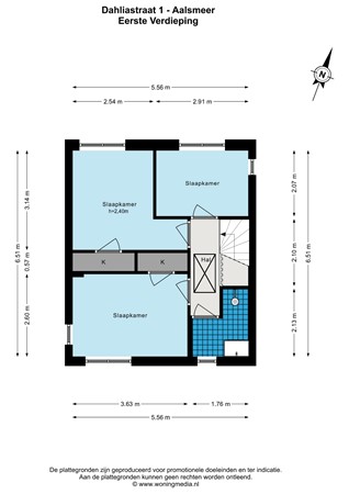 Floorplan - Dahliastraat 1, 1431 BP Aalsmeer